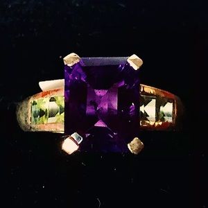 Amethyst & Peridot Ring
